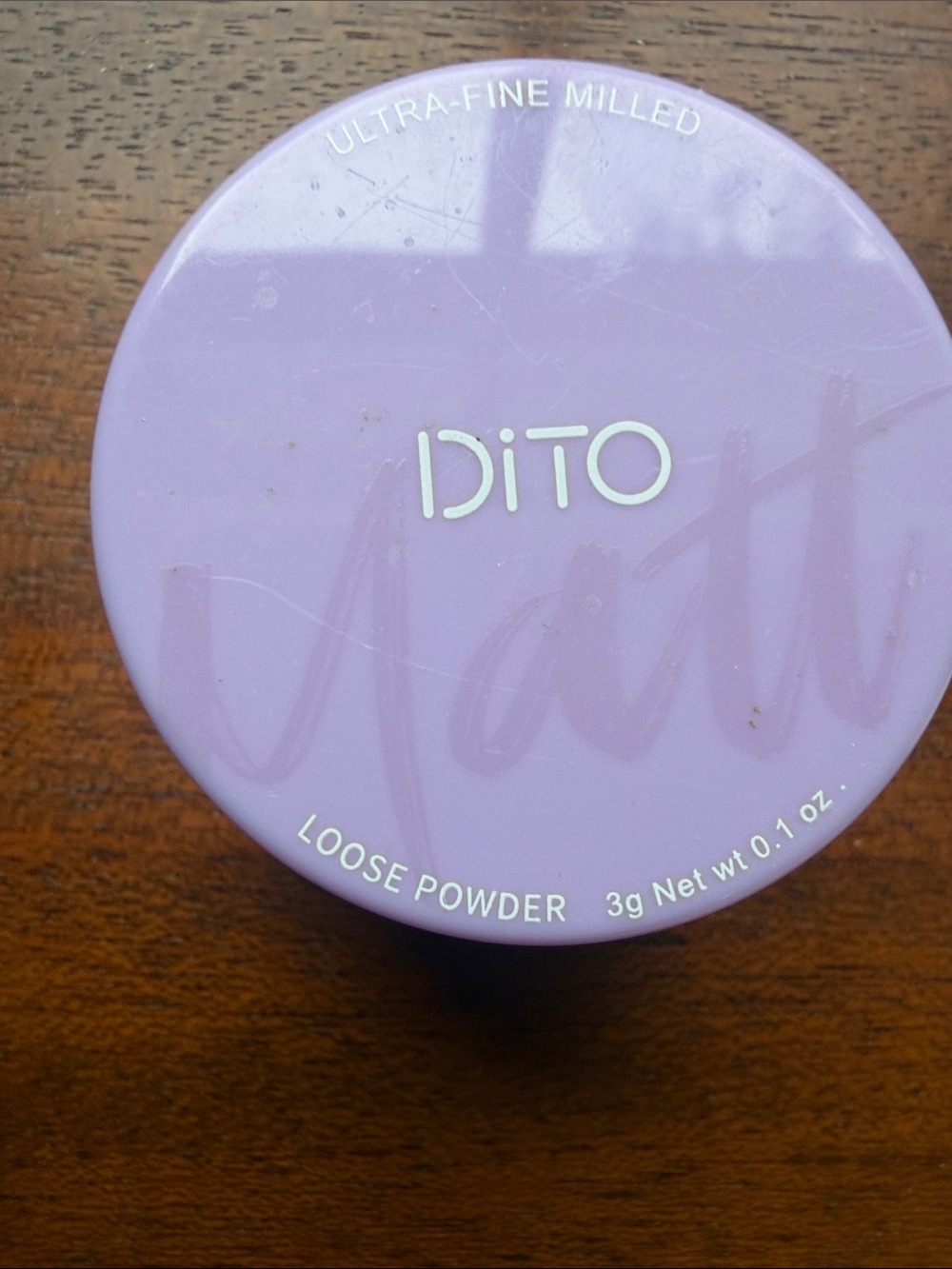 DiTO ultra-fine milled loose powder. Translucent shade. 3 grams.